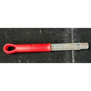 FGB Inox Italy Apple Corer Tool Stainless Steel Red Handle Kitchen Gadget